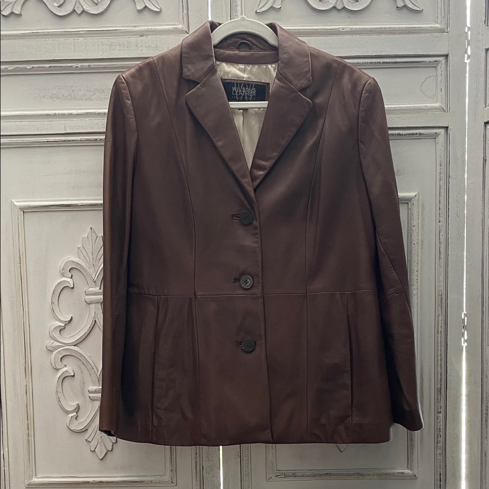 Wilsons Leather Brown Blazer women’s L